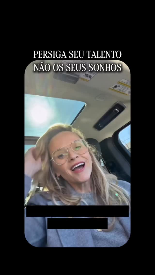 Sonhar nos dá a direção, mas é o talento que nos faz caminhar!
Um insight poderoso da atriz Reese Witherspoon!

#...