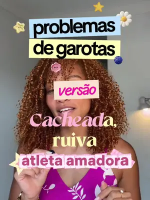 Problemas de garotas, versão cacheada, ruiva e atleta amadora 💅🎾 Com os esportes a frequência de lavagem é m...